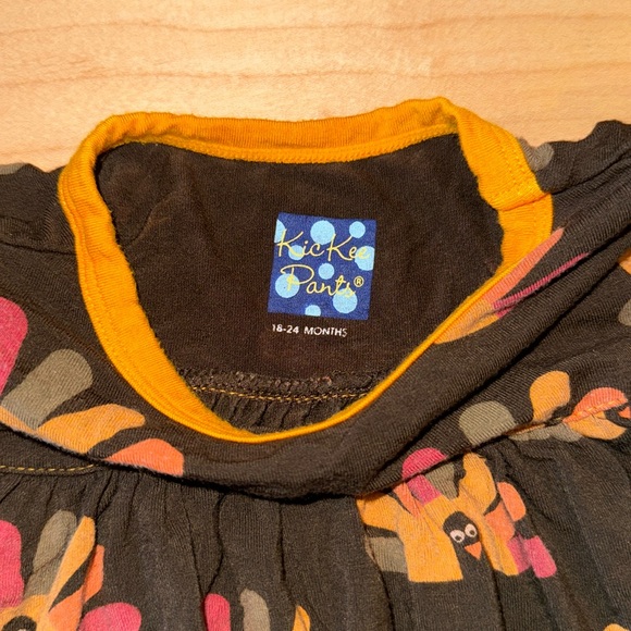 Girls Kickee Pants Thanksgiving Turkeys Dress 18-24 months | Bamboo Cotton Dress - Picture 4 of 7